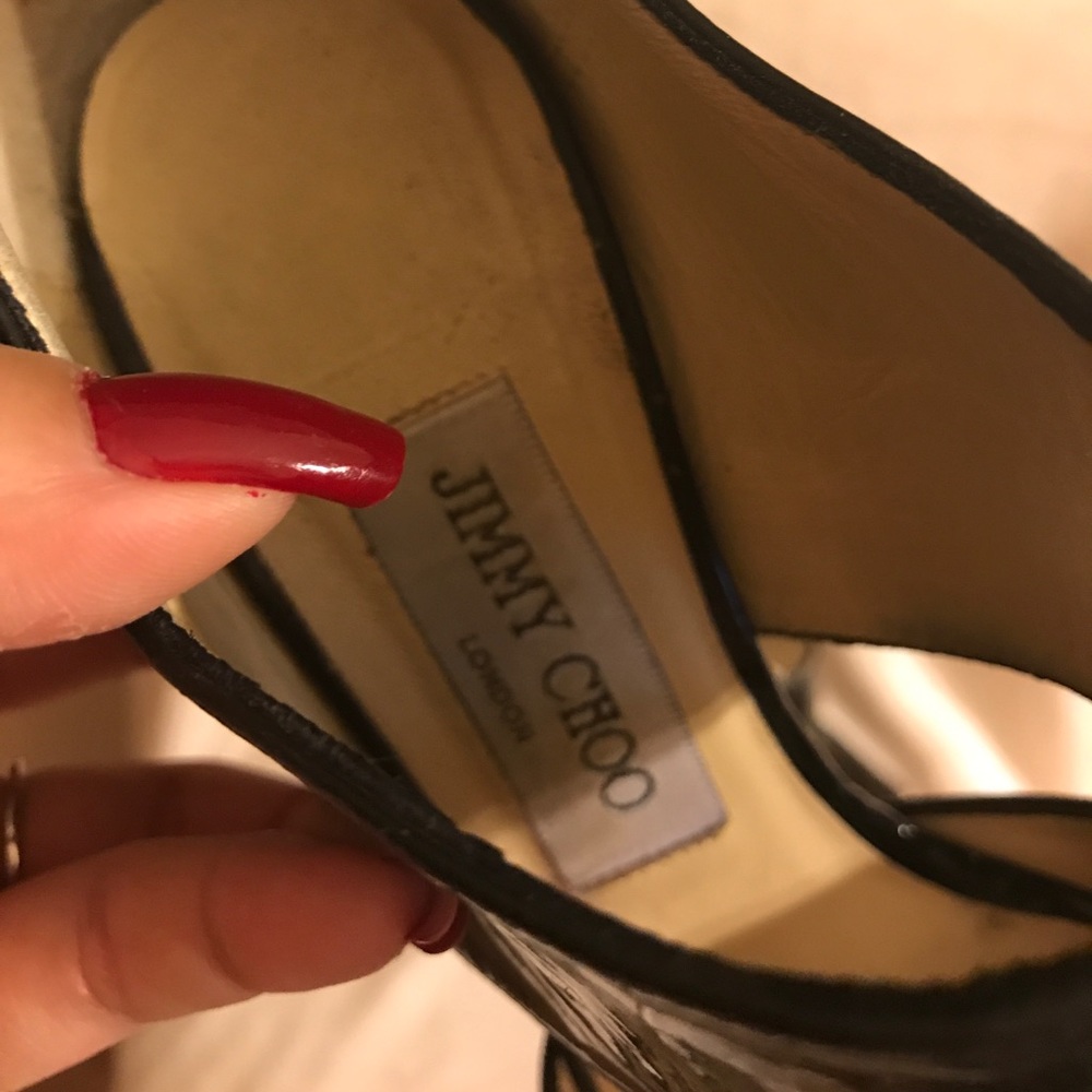 Jimmy Choo Black Patent Leather Heels - Picture 6 of 8